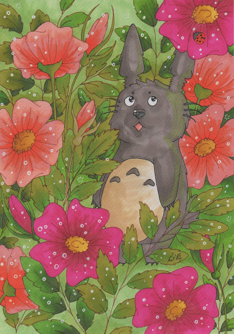 Totoro Roses Totoro #007 Wild Rose by KatarinaKoneko on DeviantArt