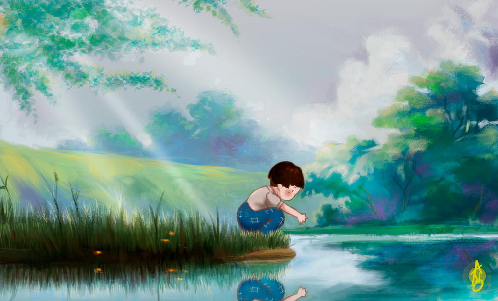 Мальчик на берегу озера. Вода иллюстрация для детей. Дети воды. Мальчики в воде. Дети на берегу реки.