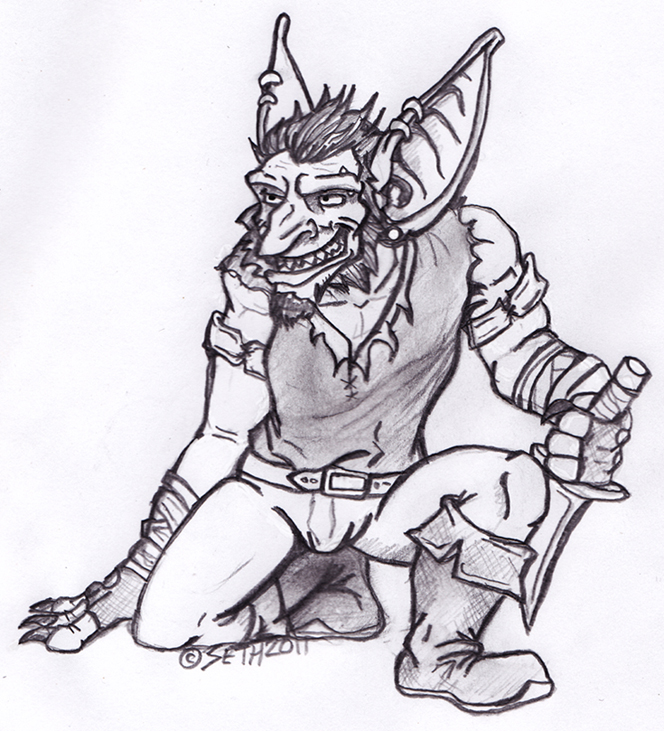 Vilmer Sketch 2 - Goblin Rogue