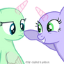 A cute nose boop(Base#5)2-ponies