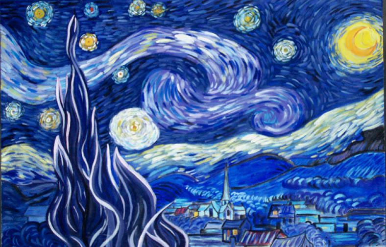 My Rendition of Starry Night by dorkiixdeb on DeviantArt