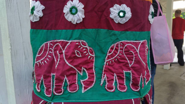 asian festival elephant print