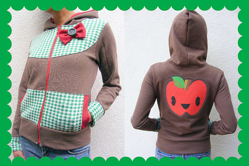 OOAK Happy Apple Hoodie