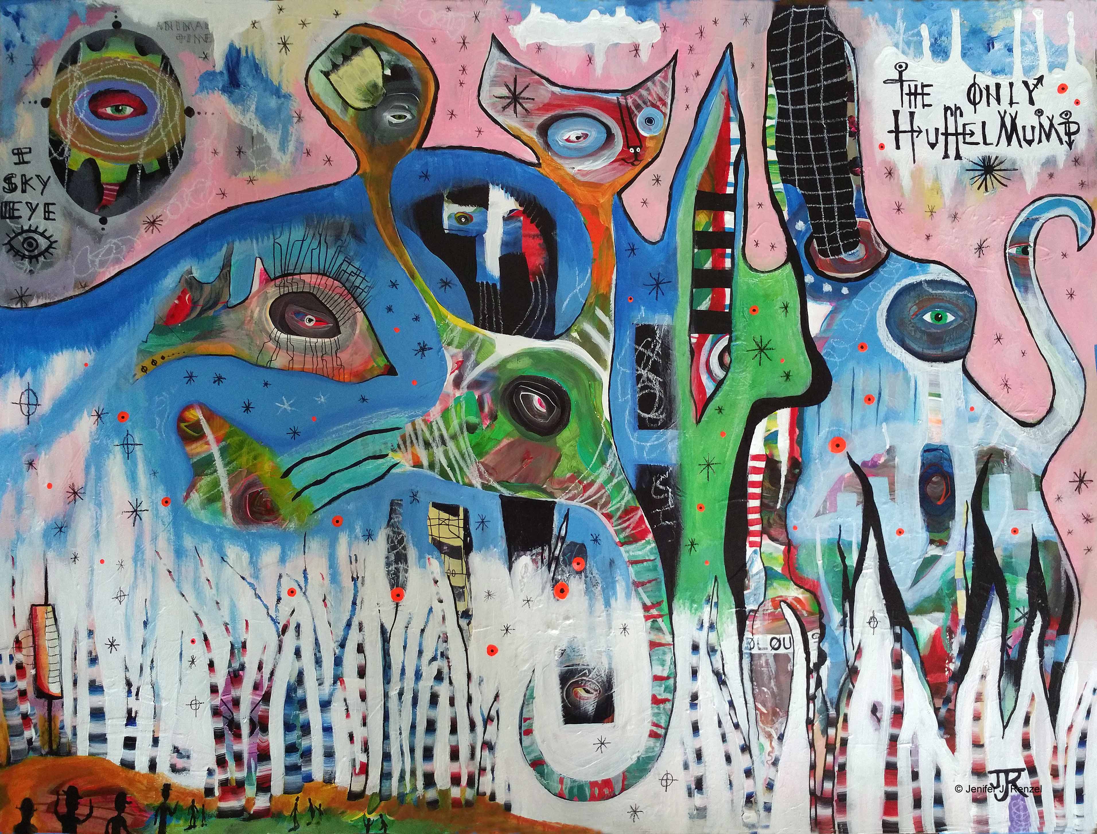 Outsider Art Painting: The Huffelmump