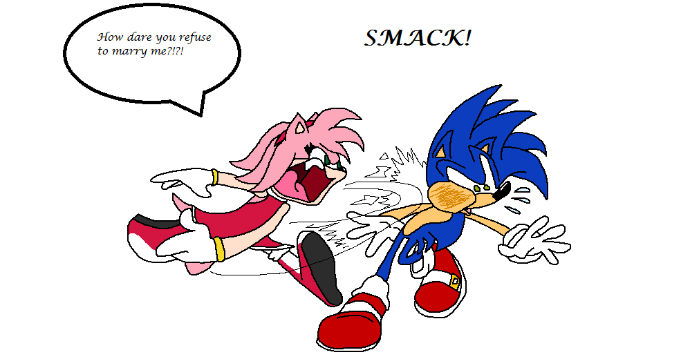 Amy slaps Sonic (*Recolor Parody*)