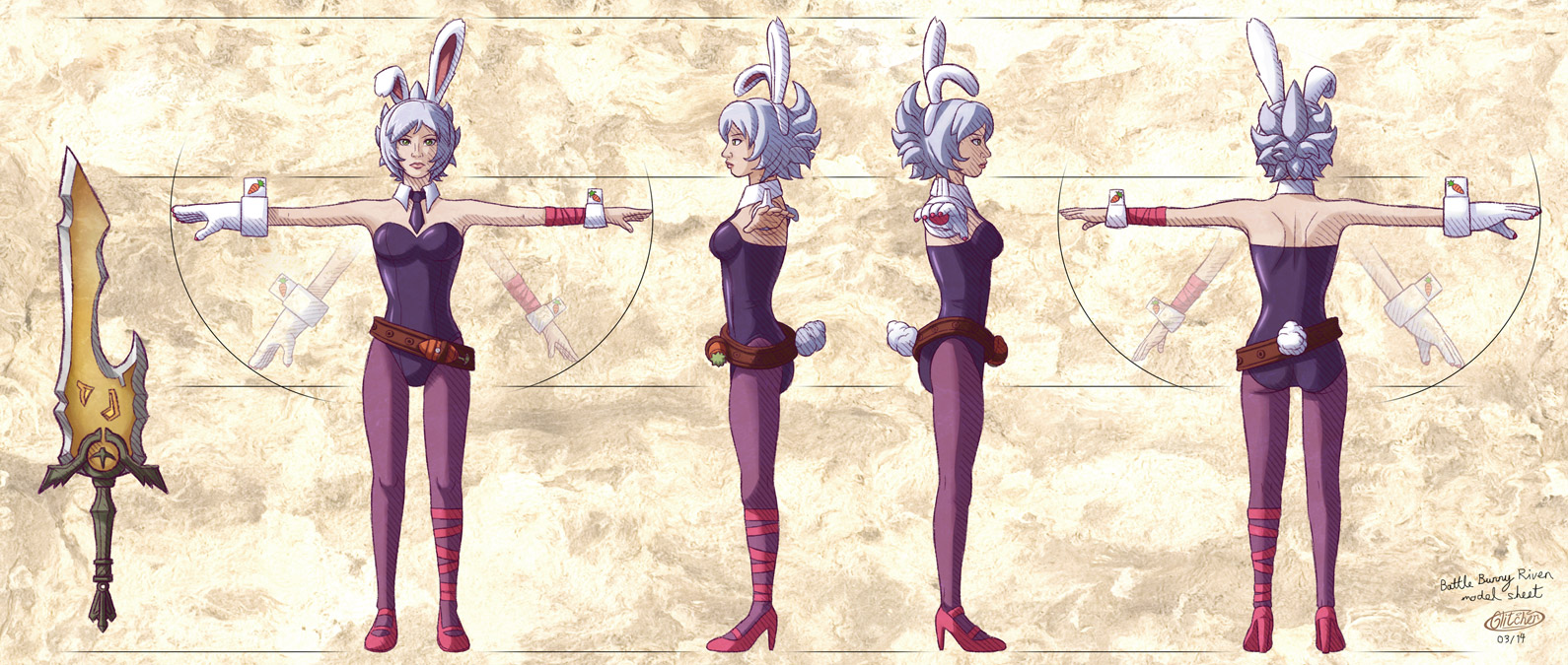 Battle Bunny Riven model sheet