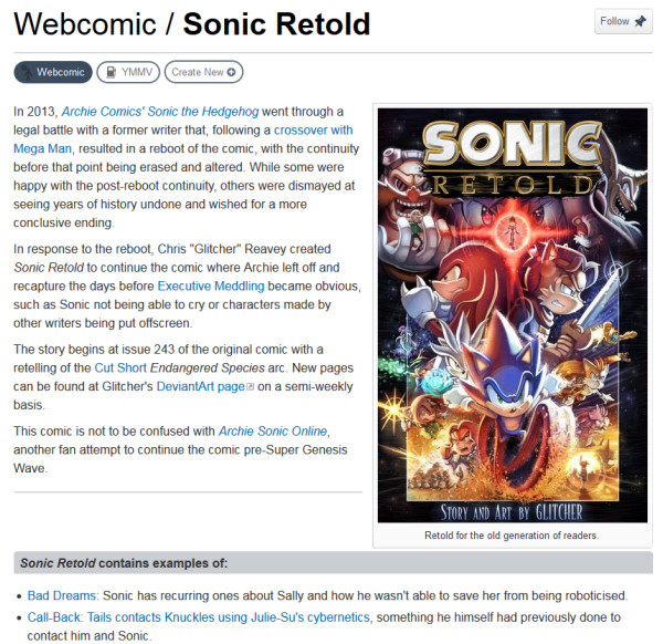 Sonic the Comic – Online! (Webcomic) - TV Tropes