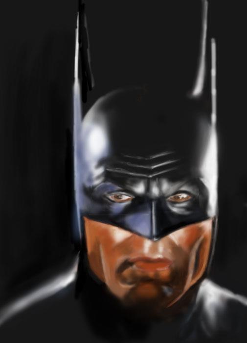 Batman digital painting of a photo for Class