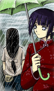 Neji and Hinata -- rainy day