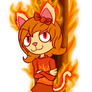 Velvet the (flaming) Cat