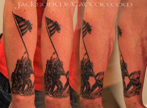 Iwo Jima World War II Tattoo