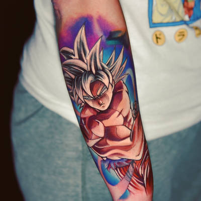  Goku Ultra Instinto Tatuaje by colormyworldpiink on DeviantArt