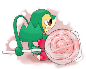 snivy give lolipop