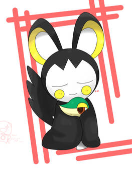 emolga with snivy plash