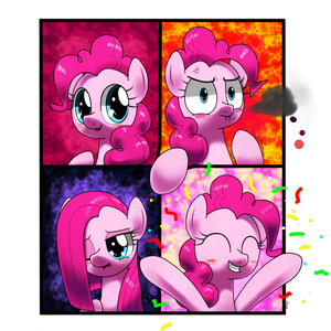 happy , angry, sad , joyous pinkiepie