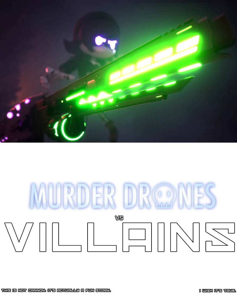 Murder drones vs VILLAINS!!!!!!!