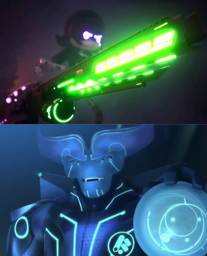 Murder drones vs Villains:Uzi vs Val Morando