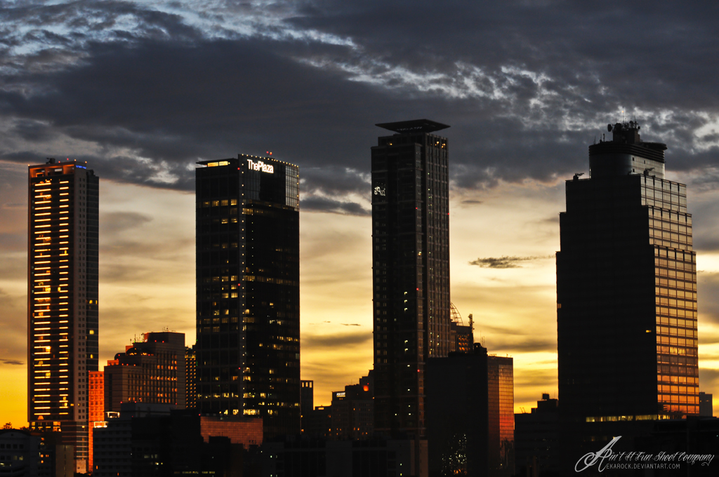 Jakarta at the opposite dawn