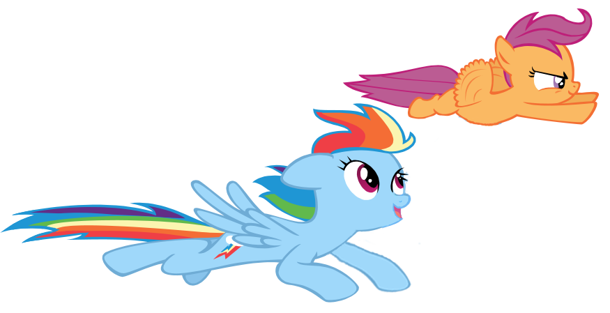 Scootaloo and Rainbow