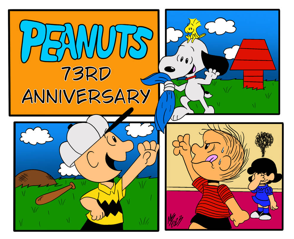 Peanuts 73rd Anniversary by maizie0201 on DeviantArt