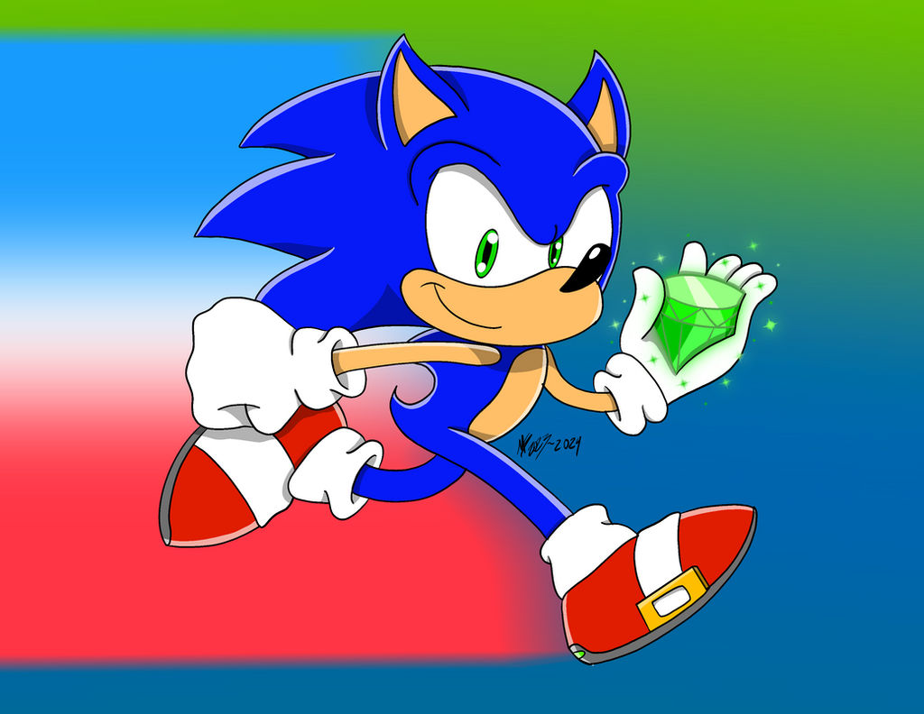 Sonic With Chaos Emerald By Maizie0201 On DeviantArt sonic-with-chaos-emerald-by-maizie0201-on-deviantart