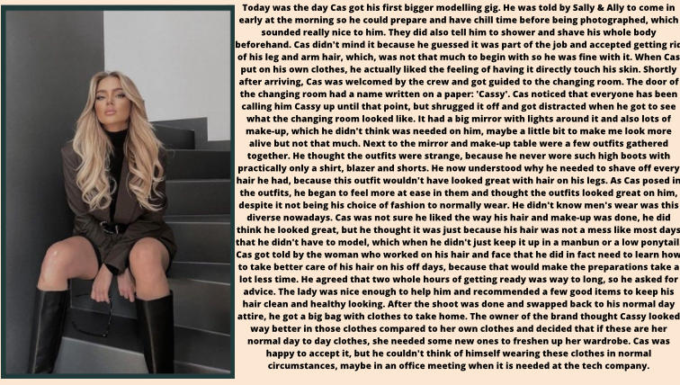 Tg Project Example TG Caption - Modeling Journey 3 by IsabellaCaptions on DeviantArt