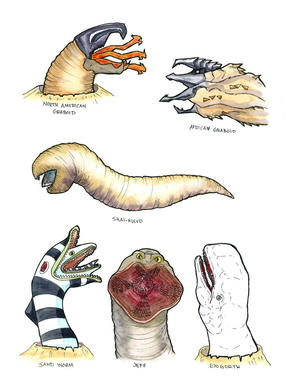 Field Guide To Movie Worms By Izzycreates On DeviantArt field-guide-to-movie-worms-by-izzycreates-on-deviantart