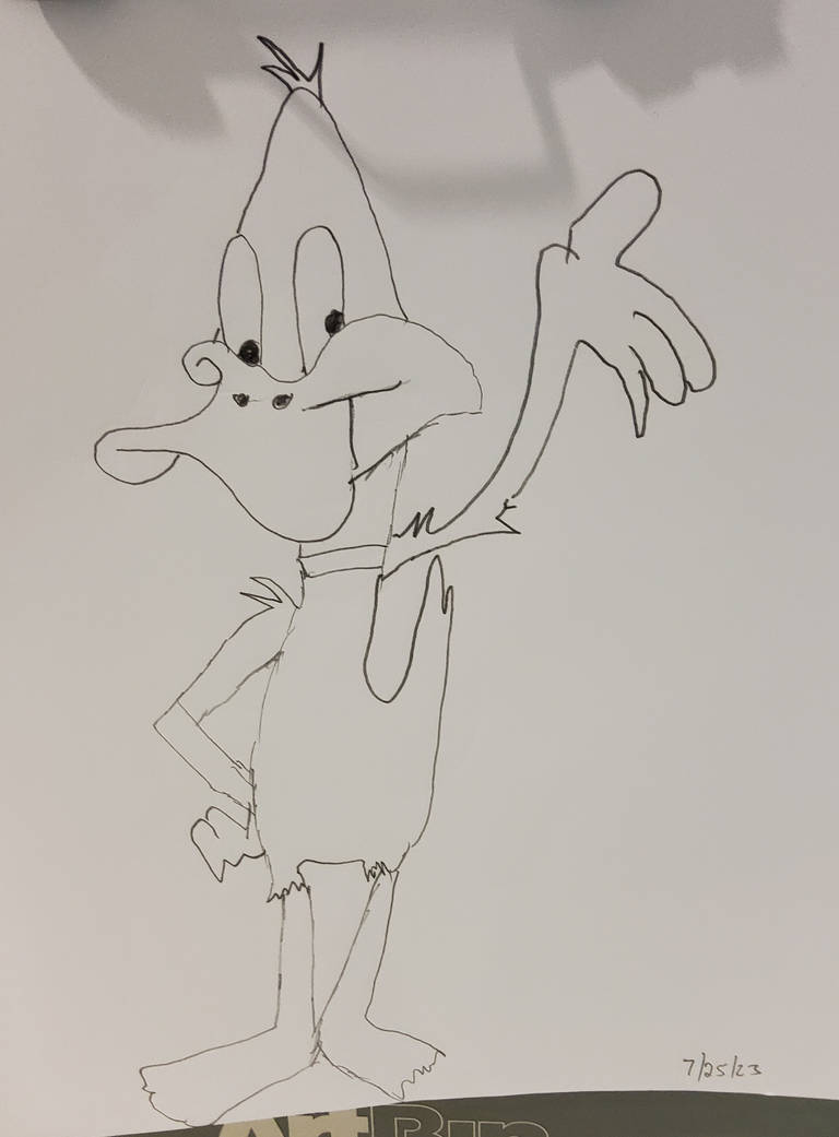 Daffy Duck without color by johnpnix on DeviantArt