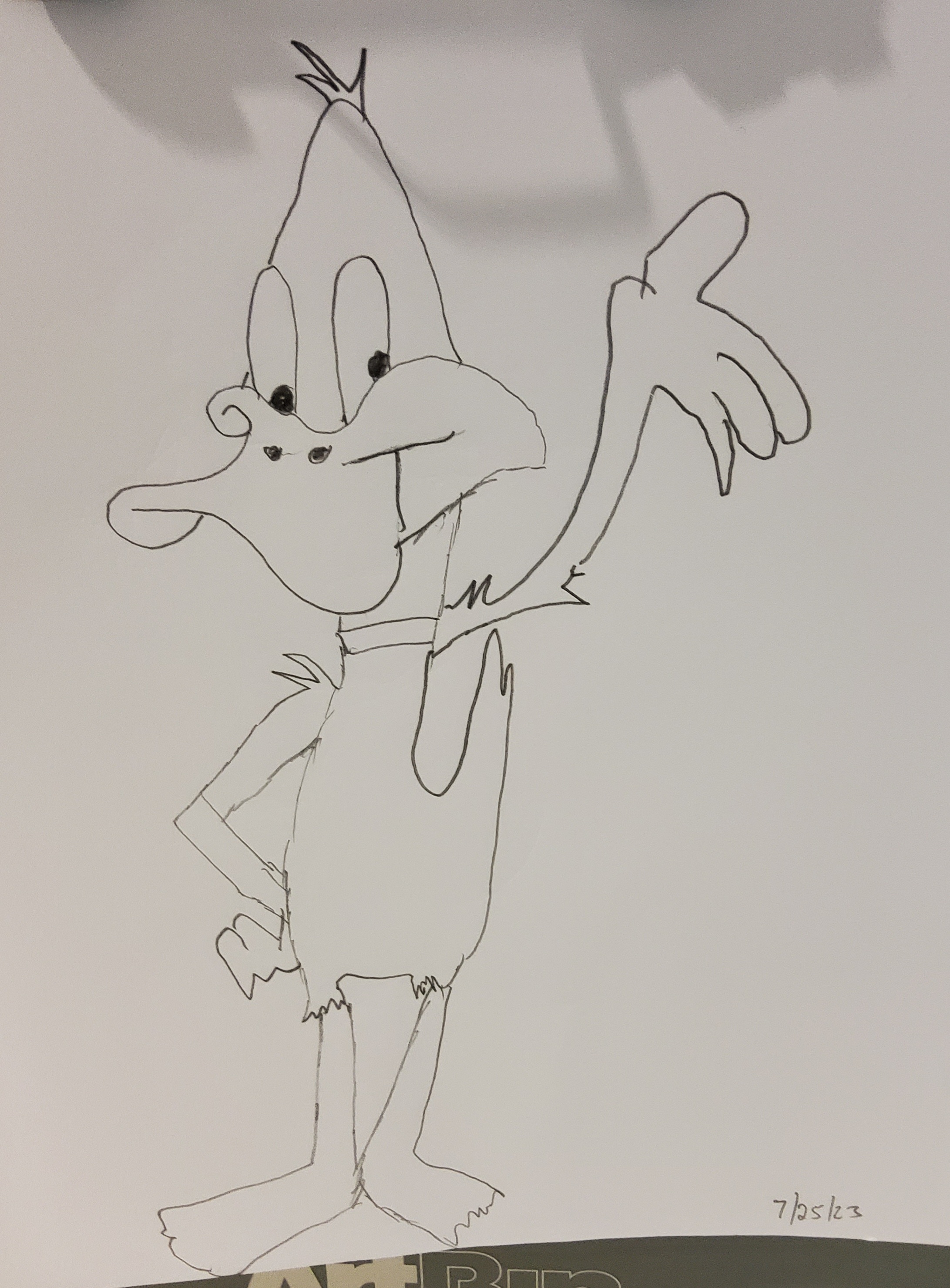 Daffy Duck without color by johnpnix on DeviantArt