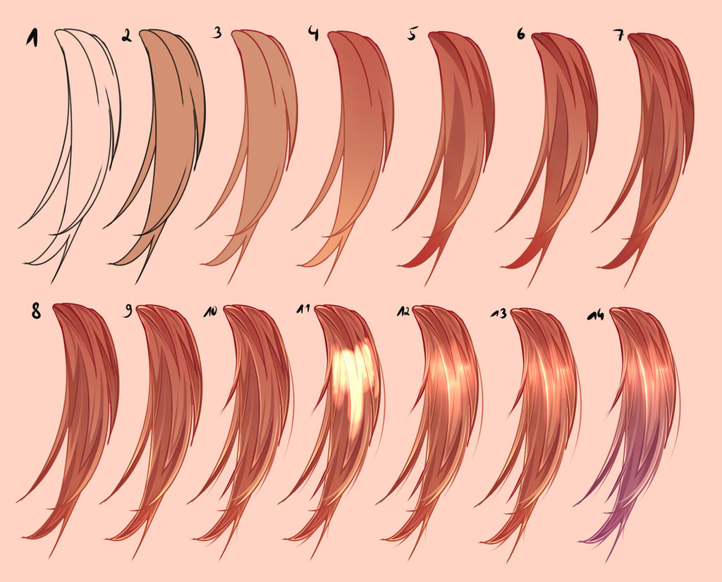 Tumblr Shading Tutorial Tutorial - Shading Hair by RaikaiRan on DeviantArt