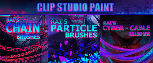 CLIP STUDIO PAINT - RaikaiRan's Brush Packs 1 - 3
