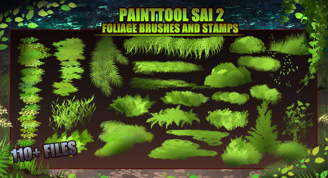 PAINTTOOL SAI 2 - FOLIAGE BRUSHES ANS STAMPS