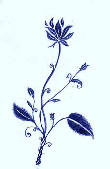 Blue Flower doodle