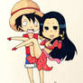 Monkey D. Luffy and Boa Hancock