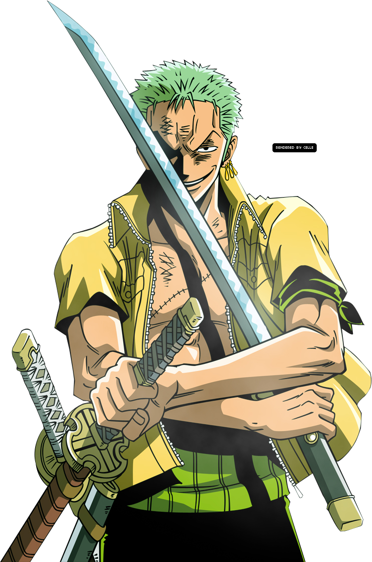 Render Zoro One Piece transparent background PNG clipart