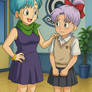 Bulma sends her daughter to school