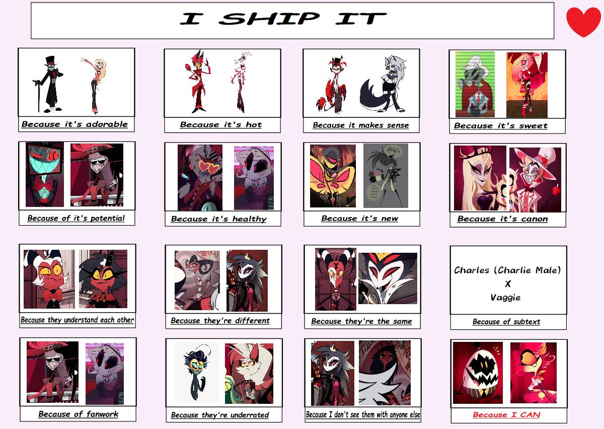 hazbin hotel ships favorites by Jokeraf20 on DeviantArt