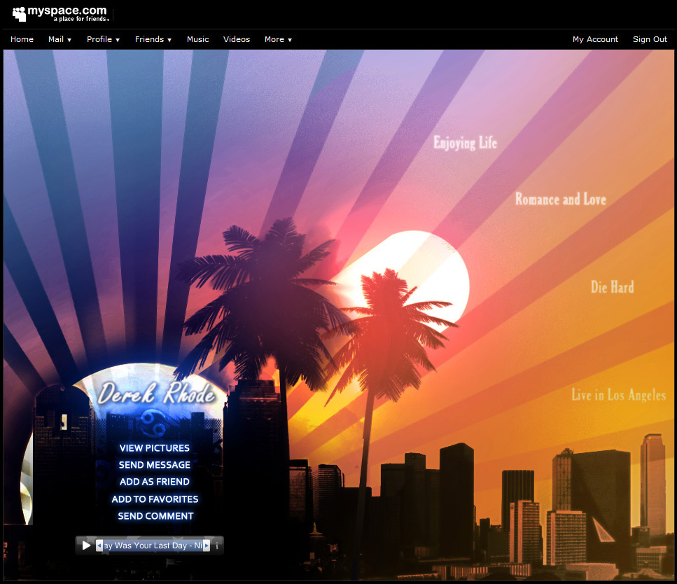 My Myspace Page