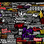 Kinda Rock Bands' logos collage