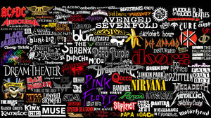 Kinda Rock Bands' logos collage