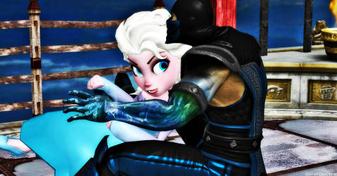 Elsa gives Sub-Zero the COLD SHOULDER!