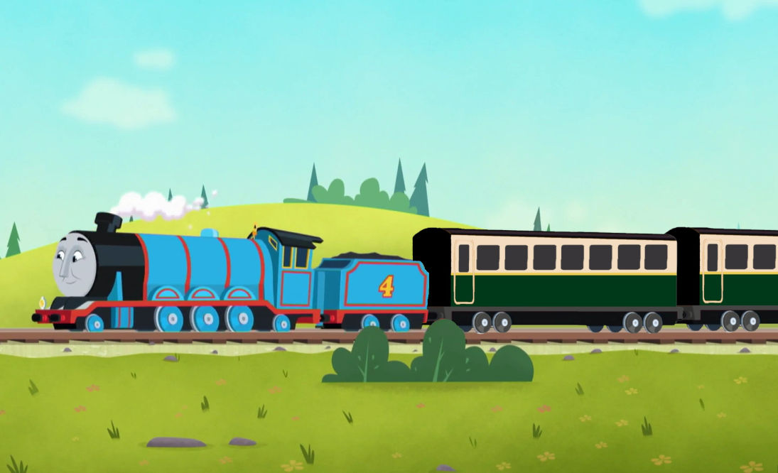 Gordon with express coaches in All Engines Go by DecIsMuchJuvenile on ...