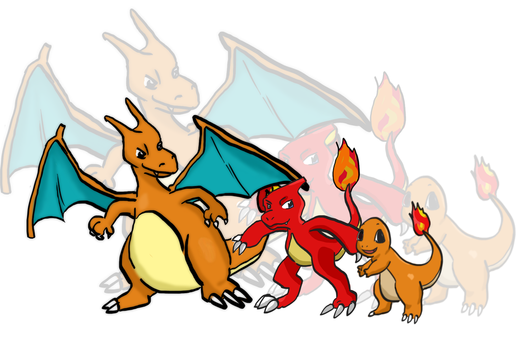 Charmander Charmeleon and Charizard by lazy-bunny on DeviantArt.