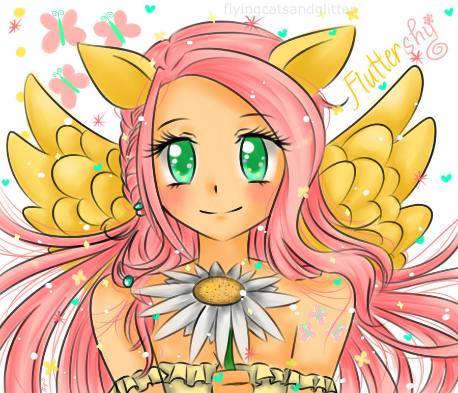 Sparkly Fluttershy gijinka