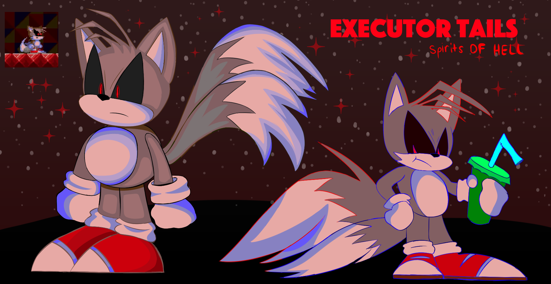 Sonic and Tails.exe in subconscious mind by MattSpriteMaster on DeviantArt