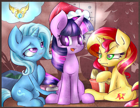 Trixie Twilight Sunset Shimmer  Merry Christmas
