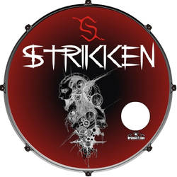 STRIKKEN bass drum head art