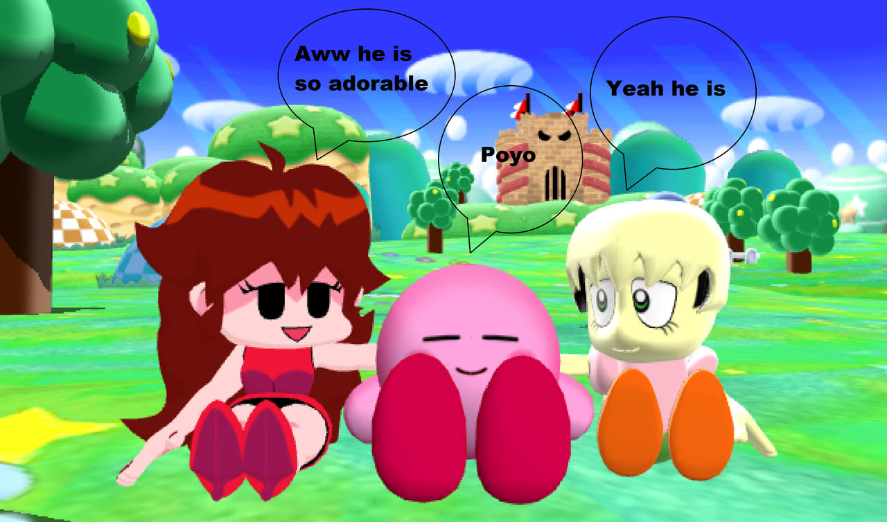 Tiff and The Girlfriend taking care of Kirby by fnafbendykirbyfan1 on