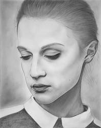 Alicia Vikander pencil drawing