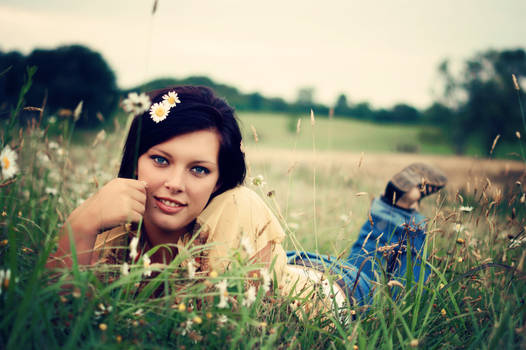 among the flowers